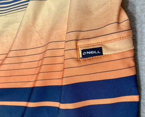 O'Neill Board Shorts Hombres 40 Naranja Rayas Hyperfreak Surf Bañador Bolsillo con Cremallera - Imagen 11 de 14