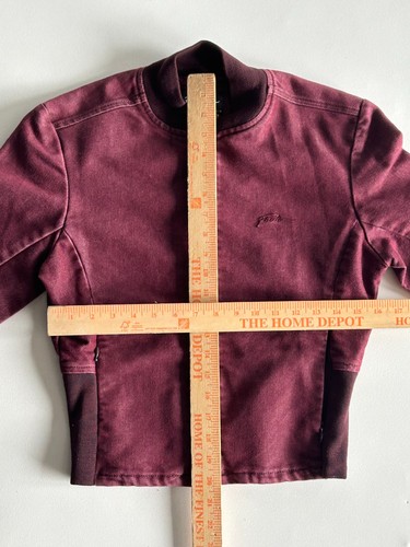 Vintage Fubu Collection Jacket Womens Small Maroon Stretch Panels Full Zipper - Picture 5 of 8
