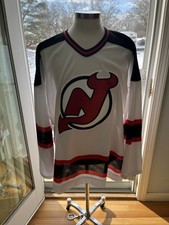 Authentic CCM New Jersey Devils Hockey Jersey NWT Fight Strap Size 56 White