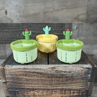 Set Of 3 Cactus Kitchen Sink Drain Strainer Automatic Dumping Kitchen