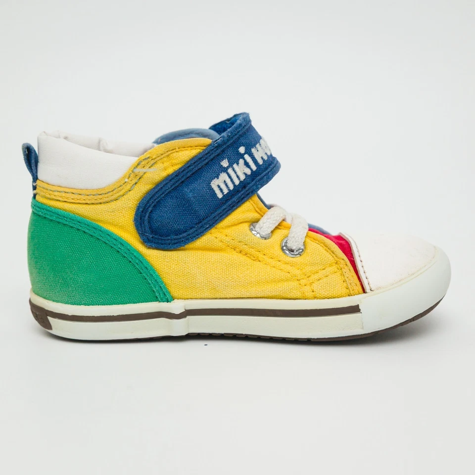 Miki House Niños Zapatos de caña alta JP 15 EE. UU. 7 Colores Bloque Lona Tenis Japón Foto 3 de 4