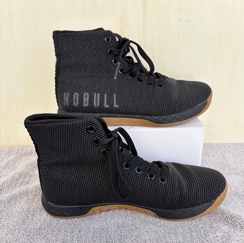 Nobull Trainer High-Top Schuhe Größe Damen 7 Herren 5,5 schwarz Gummi CrossFit sportlich - Bild 2 von 10