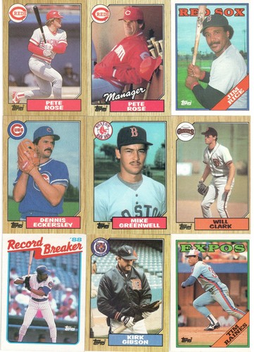 1987, '88 & '89 Topps Baseball 325 Card Lot, loaded w/HOF'ers, Stars, Cubs & Sox - Picture 6 of 24