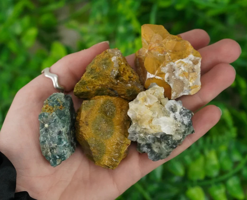 3pcs Raw Rough Colorful Ocean Jasper Natural Stone Chunks Mineral Specimens - Picture 4 of 5
