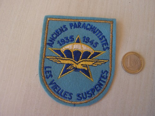 patch tissus parachutiste ancien les vieilles suspentes ( c67 )