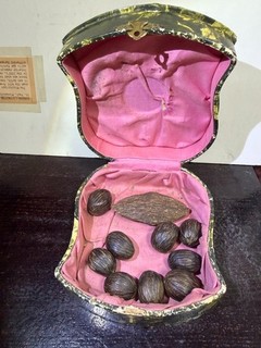 Box of Rare Antique/ Vtg. Chinese Export Agarwood Beads