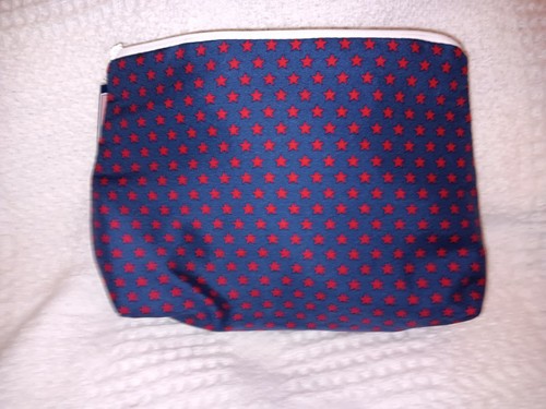 Vineyard Vines Custom Collection Reise Kosmetiktasche marineblau/rot Sterne neu mit Etikett - Bild 5 von 6