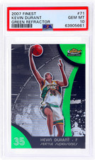 2007 Finest Kevin Durant Green Refractor #71 /149 PSA 10 Rookie RC