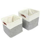 2Pcs Foldable Clothes Storage Basket Multifunction Toy Clothing Holder for Home