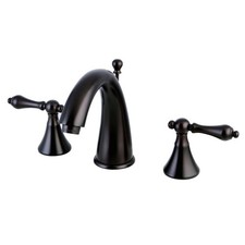 Kingston Brass KS297.AL Naples 1.2 GPM Widespread Bathroom Faucet - Bronze