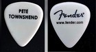 The Who Pete Townshend Concert Stage Used Guitar Pick Fender