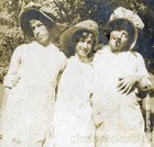 1914 Three Men Dressed in Women's Clothing Costume Mystery Little Hand