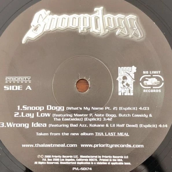 LP■12 pulgadas/HIPHOP/Snoop Dogg/Snoop Dogg/Lay Low/Wrong Idea/PVL 50174/Con - Imagen 4 de 4