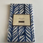 Pottery Barn Blue White Chevron Braided Rope Feather One Standard Sham