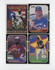 1987 Donruss Box Bottoms Complete Panel Roberto Clemente Dale Murphy HOF 7j0