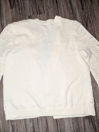 Ann Taylor Factory Open Front Corchet Knit Cardigan Sweater Women's Small NWT - Picture 12 of 13