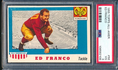 1955 Topps All-American #58 ED FRANCO Fordham Rams ~ PSA 3 - Picture 1 of 2