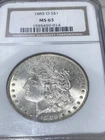 1885-O Morgan Silver Dollar NGC MS63 Old Brown Holder