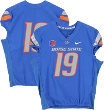 Boise State Broncos Team-Issued #19 Blue Jersey from Football Program - Size 44