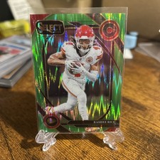 2024 Panini Select Rashee Rice Neon Green Club Level 002/499 Chiefs