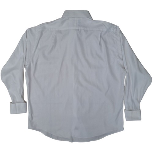 HAWES & CURTIS Shirt Mens 17 XL White - Herringbone Stripes - Picture 8 of 10