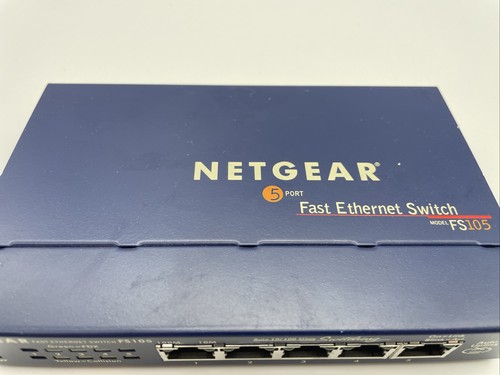 NETGEAR FS105 ~ 5 Port 10/100 Mbps Fast Ethernet Switch **NO AC Adapter**  USED - Picture 4 of 6