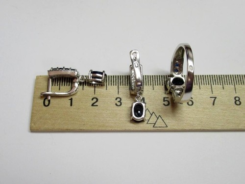 Vintage Russian Set Earrings Ring Sterling Silver 925 , Women's Jewelry 10.04 gr - Picture 4 of 8