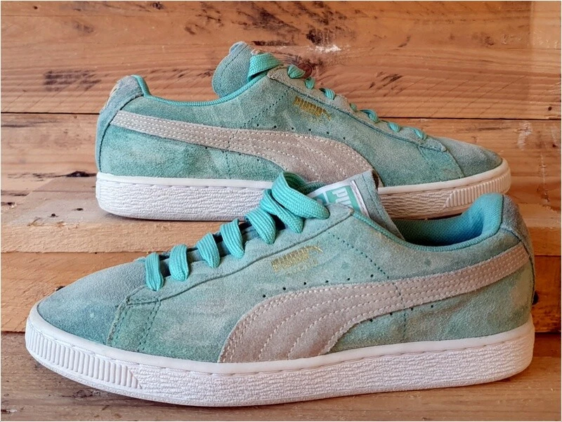 Puma Suede Classics Trainers Green Mint Holiday Grey 355462 32 UK5 US7.5 EU38
