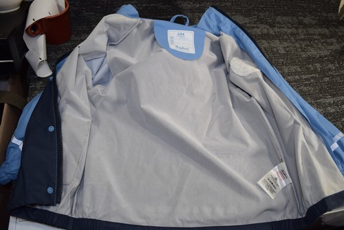 Rome Marymount International School Hood Rain OVERSIZED Jacket BOYS XS 3 4 Blue - Picture 11 of 14