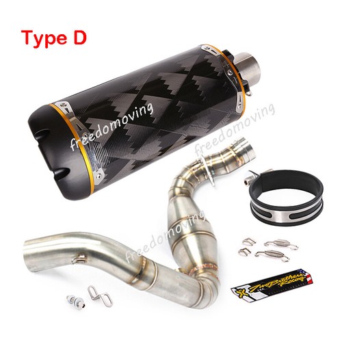 For BMW G310GS G310R Mid Exhaust Link Pipe Slip On Carbon Fiber Muffler Baffle - Picture 5 of 12