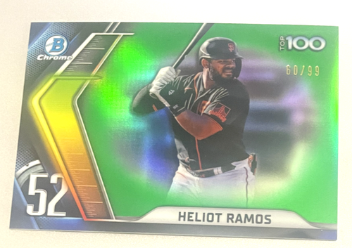 2022 Bowman Scouts' Top 100 grüner Refraktor Heliot Ramos #BTP-52/99 San