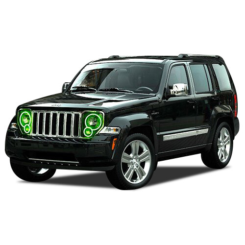 RGB Angel Eye LED Halo kit with IR Remote for 2008-2013 Jeep Liberty Headlights - Bild 3 von 11