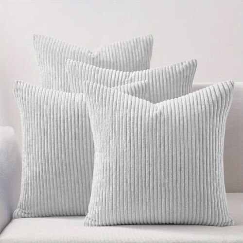 Set Of 4 Crushed Velvet Cushion Covers OR Filled Cushions 18x18" Sofa Pillows UK - Picture 20 of 85