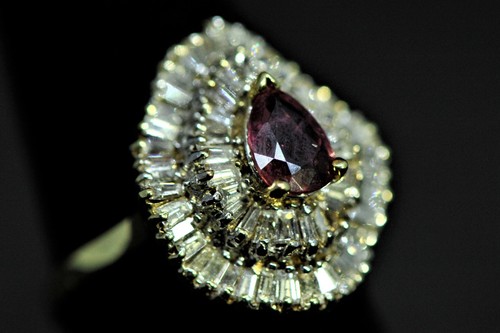 Platinum Diamond Ruby Antique Woman's Ring Detailed Appraisal Handmade RARE - Picture 1 of 8