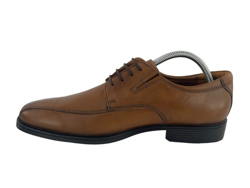 Clarks Tilden Walk Men's Dark Tan Lace Up Leather Oxford Shoes Size 8.5 W - Picture 3 of 12