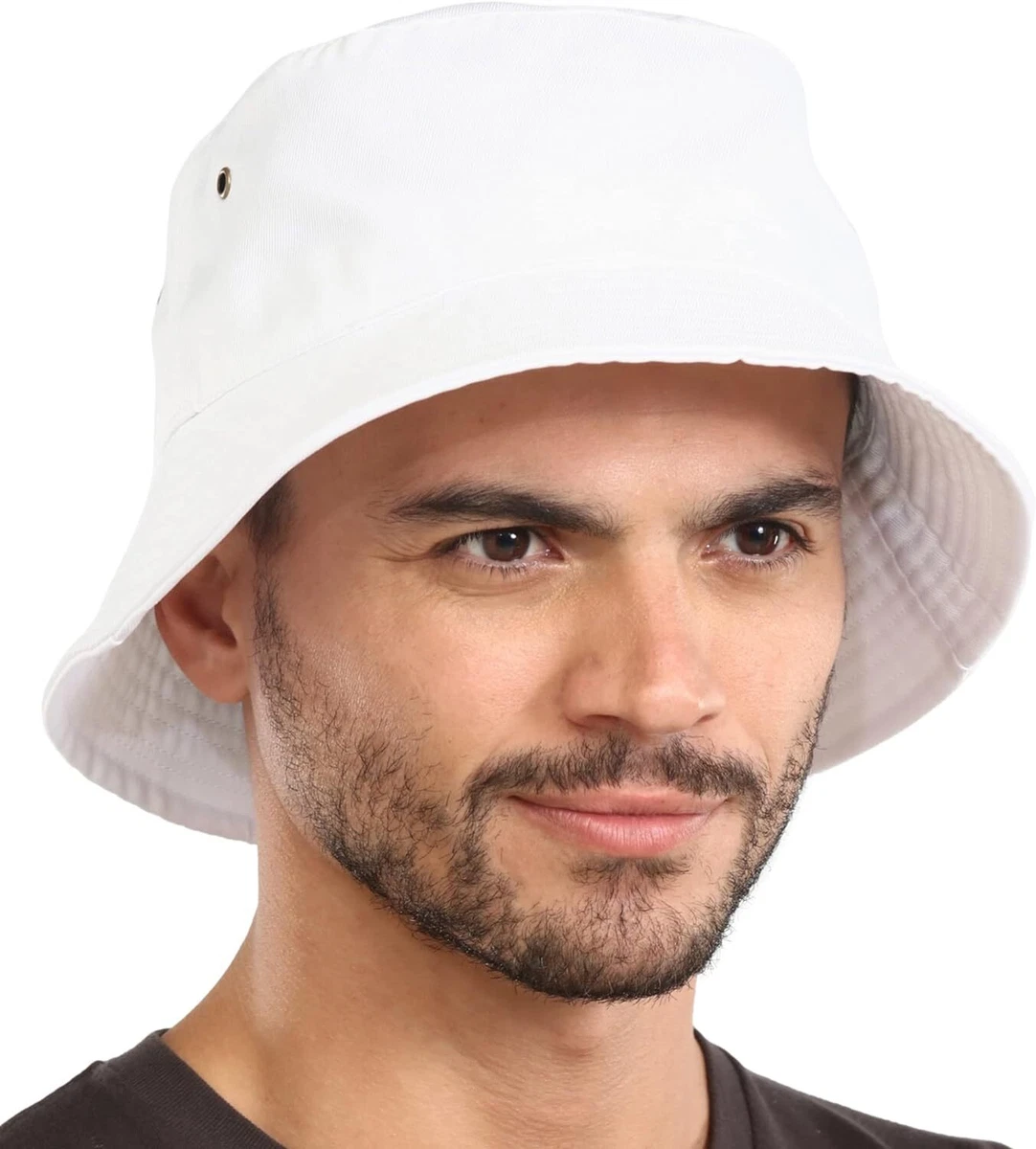 Tough Headwear Bucket Hats for Men - Fishing Hat - Large - Extra Large,  White