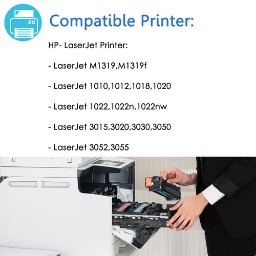 Cartucho de tóner Q2612A para HP 12A LaserJet 1010 1012 1015 1018 1020 1022 M1319 - Imagen 2 de 18