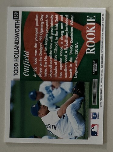 1995 Score Summit Todd Hollandsworth Baseball Card Rookie 159 Dodgers High Grade - Picture 2 of 2