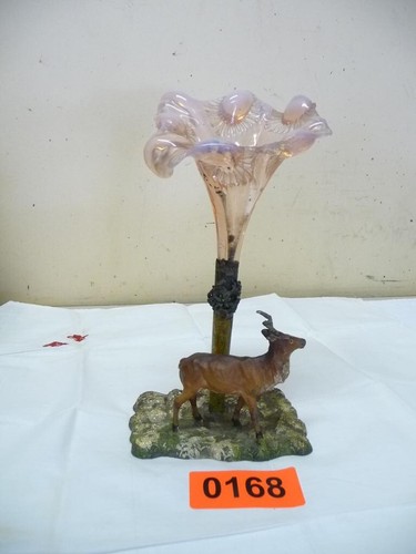 0168. Alte Jugendstil Glas Vase Figur defekt Deko - Bild 2 von 6