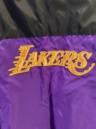 Vintage LA Lakers G-III Carl Banks Windbreaker/Fleece Wendejacke Gr. XL - Bild 8 von 14