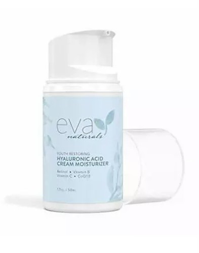 Crema hidratante de ácido hialurónico Eva Naturals - suavizante de arrugas antienvejecimiento f... - Imagen 2 de 2