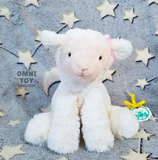 Jellycat SMUDGE LAMB MEDIUM NWT White Farm Plush Easter Basket Gift FREE BOW