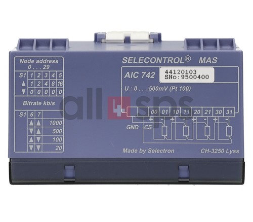 SELECTRON ANALOG INPUT CONTROLLER 44120103 - AIC742 (NO) - Picture 2 of 3