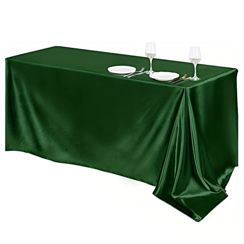 Festival Party Satin Tablecloth Wedding Banquet Solid Color Table Cover Decor x1 - Picture 20 of 21