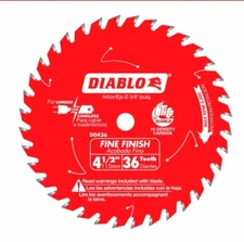4 Pack D0436X / D0436 Diablo 4-1/2 in. 36 Tooth Fine Finish Saw Blade