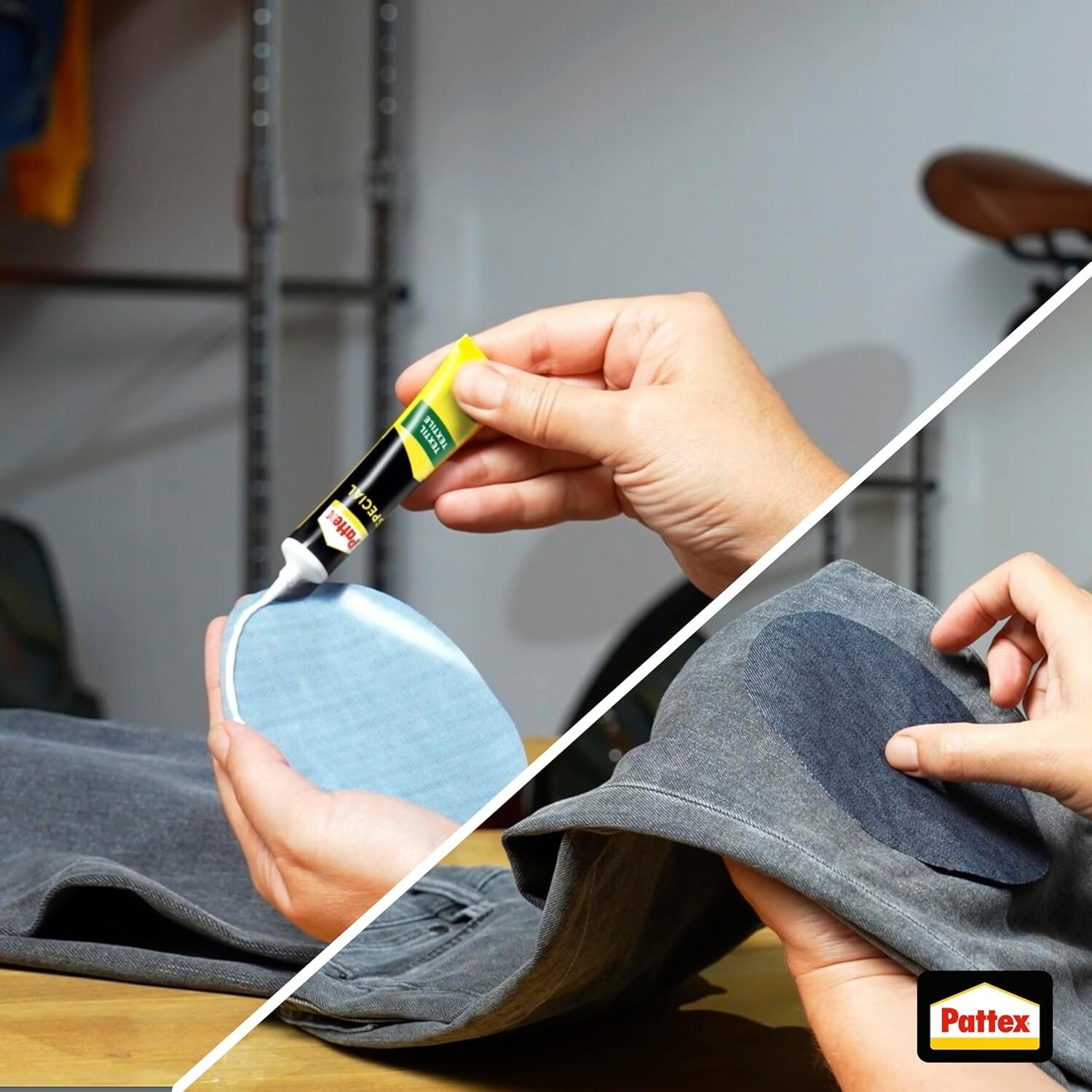 Pattex Spezialkleber Textil, wasch- und bügelbeständiger Textilkleber, S