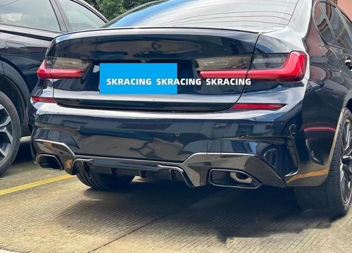 Rear Bumper Lip Diffuser Spoiler BodyKit For 2019-21 BMW G20 M340i Carbon Fiber - Picture 14 of 15
