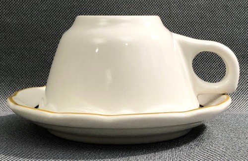 15pc Buffalo Restaurant Ware Coffee Cups Saucer side plate gold stripe - Picture 4 of 12