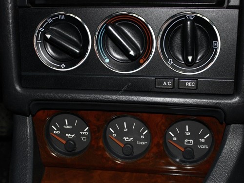 For Audi 80 90 B4 Polished aluminum rings with heating for the control panel x3 - Picture 6 of 7