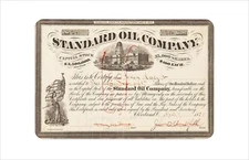 Certificate Art - 1875 Standard Oil Company Stock Reproduction metal sign